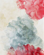 Blue and red watercolor abstract background