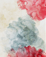 Wall Mural - blue and red watercolor abstract background