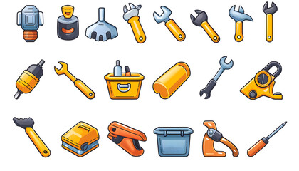 Wall Mural - Consider the toolbox emoji symbolizing various tools and equipment used in construction repair  Generative AI