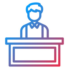 Poster - Vector Design Information Desk Icon Style