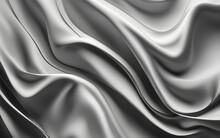 Abstract 4k Background Silk, Smooth, Waves Pattern. Modern Clean Minimal Backdrop Design, Black And White