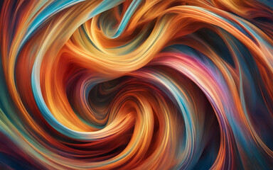 Abstract background. Colorful twisted shapes in motion.