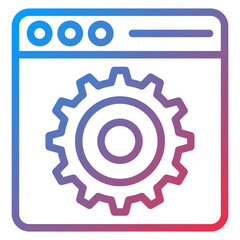 Wall Mural - vector design browser setting icon style