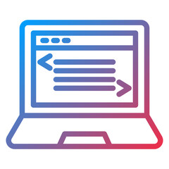 Wall Mural - vector design laptop coding icon style