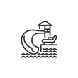 Water Park line icon