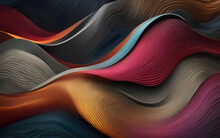 Colorful Modern Curvy Waves Background Illustration