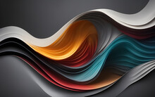 Colorful Modern Curvy Waves Background Illustration