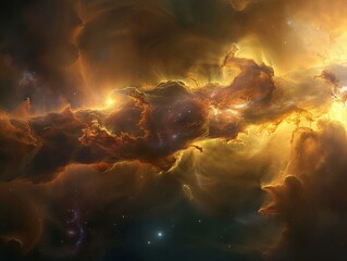 Wall Mural - sky with clouds and sun