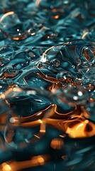 Poster - water drops background