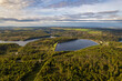 Aerial landscape panorama in the Harz mountains, Rappbode dam (Bode river) in Harz Mountains National Park, near Thale, Germany. Saxony-Anhalt , Germany