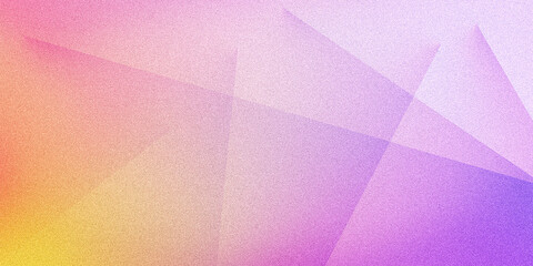  Mesmerizing geometric shapes featuring lines and triangles on multicolored purple yellow pink lilac orange grainy ultrawide pixel gradient. Perfect for design banners, creative projects. Vintage style