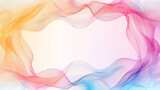 Fototapeta  - Elegant gradient pattern with fluid shapes and an open path frame