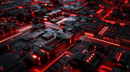 Abstract 3d rendering of chaotic particles Network connection structure Futuristic background