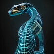 AI generated lizard on dark background
