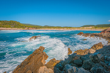 Wall Mural - Cala Algaiarens beach in Menorca, Spain