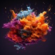 AI generated illustration of a vibrant abstract color splash