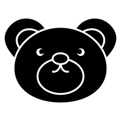 Sticker - bear animal glyph icon