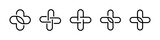 Fototapeta Panele - Medical Cross vector icons. Medicine, hospital, pharmacy cross icons. Medicine cross symbols