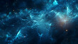 Digital nebula blue flash point line abstract poster web page PPT background