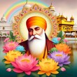 Sikh Guru Nanak Jayanti Art: Banner or Wallpaper Illustration
