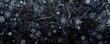 Panoramic view of delicate snowflakes in a mystical wintry backdrop