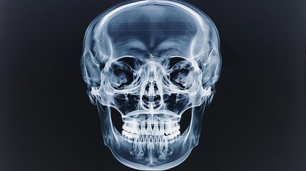 skull xray scan print on film