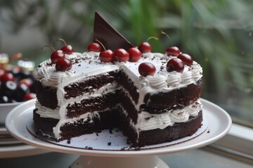 Wall Mural - homemade black forest cake