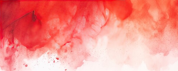 Wall Mural - Red watercolor light background natural paper texture abstract watercolur Red pattern splashes aquarelle painting white copy space for banner design, greeting card