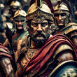 King Leonidas and his Spartan hoplite army