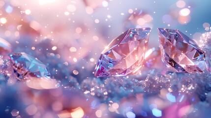 Digital bright and soft diamond abstract graphic poster web page PPT background