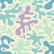 Seamless pattern with dynamic liquid abstract elements