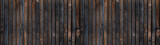 Fototapeta Las - old brown rustic dark wooden texture - wood timber background panorama long banner