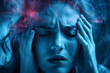 A person experiencing severe headache on International Migraine Action Day