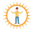 guy person inside sun