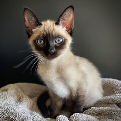 Wall Mural - Tortie point siamese kitten