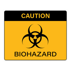 Wall Mural - Biohazard warning sign vector. Caution Biological Hazard symbol.