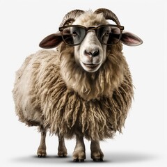 Poster - sheep isolated on white