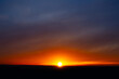 Colourful landscape of beautiful dark sunset or sunrise close to evening. Natural abstract background.