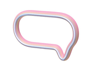 Wall Mural - speech bubbles. minimal chat dialog bubble line icon. realistic 3d design isolated on white backgrou