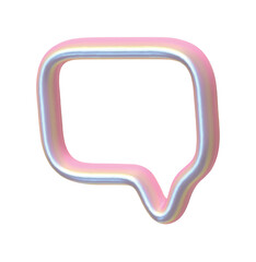 Wall Mural - speech bubbles. minimal chat dialog bubble line icon. realistic 3d design isolated on white backgrou
