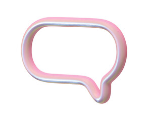 Wall Mural - speech bubbles. minimal chat dialog bubble line icon. realistic 3d design isolated on white backgrou