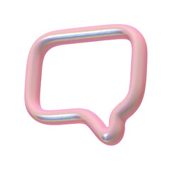 Wall Mural - speech bubbles. minimal chat dialog bubble line icon. realistic 3d design isolated on white backgrou
