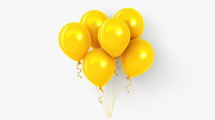 Wall Mural - yellow and white balloons