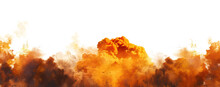 Fire Explosion Border Isolated On Transparent Or White Background Png