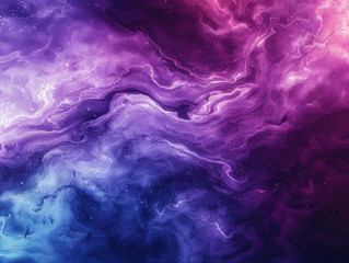 Wall Mural - A purple and blue swirl of space with stars and galaxies