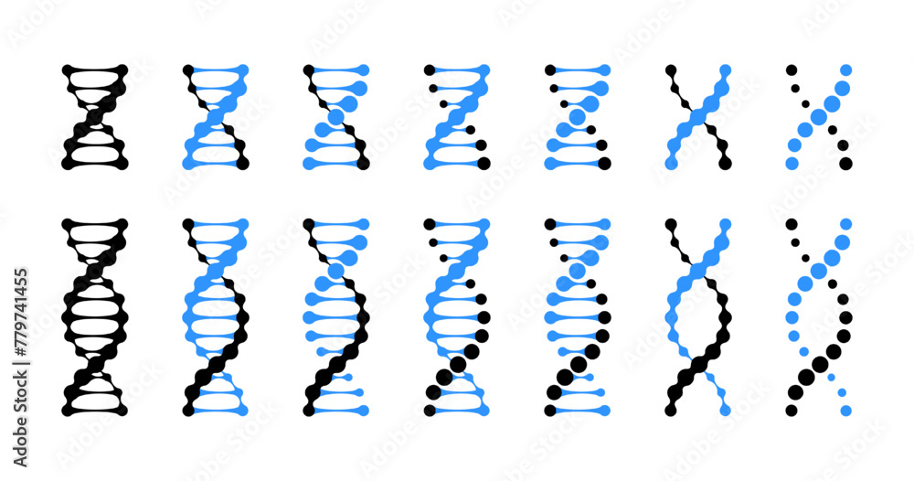 Helix Bio Example Medical genetic helix model of human dna and rna chain spirals. Bio ...