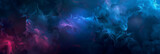 Fototapeta  - A blue and purple space background with stars and a galaxy