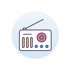 Poster - Radio vector icon