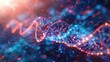 Bright DNA strands and nodes symbolizing the progress in CRISPR tech