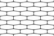 Vector seamless texture black wire fence. White background
